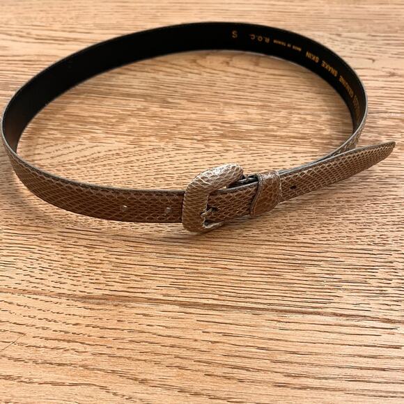 VINTAGE Rayman/Ridless SNAKE SKIN Belt SZ Small - Picture 4 of 8